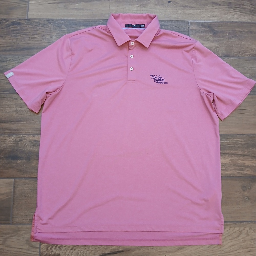 RLX Polo Mens Extra Large Pink Golf Shirt Performance Stretch Flex French‎ Lick